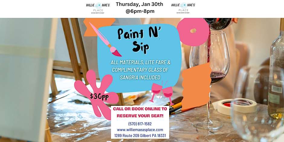 Paint & Sip at Willie Mae's Place