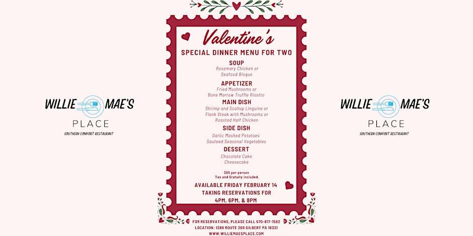 Valentines Day Special Dinner For Two