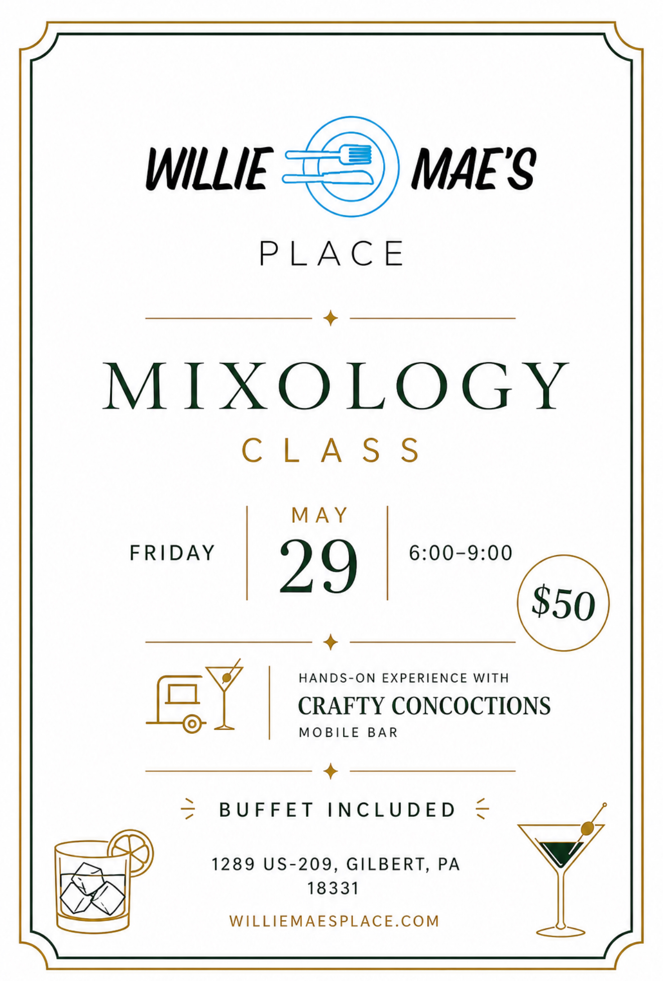 Willie-Mixology-class-may26 Mixology class